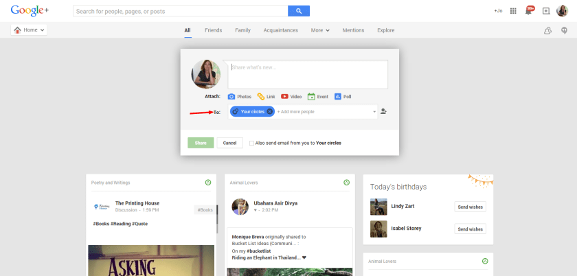 Google Share Circles