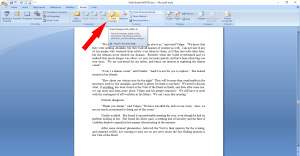 Track changes in word image.
