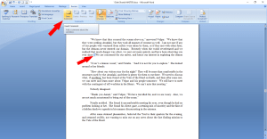 Deleting in word image.