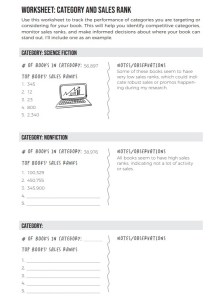 Sample Page of Amazon Author Formula Workbook