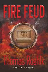 Fire Feud book cover red flames